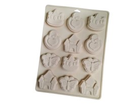 Molde silicona 12 figuras princesas 